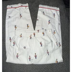 Petite Plume Boys Size 5 Pajama Pants White Nutcracker Toy Soldier Christmas PJ